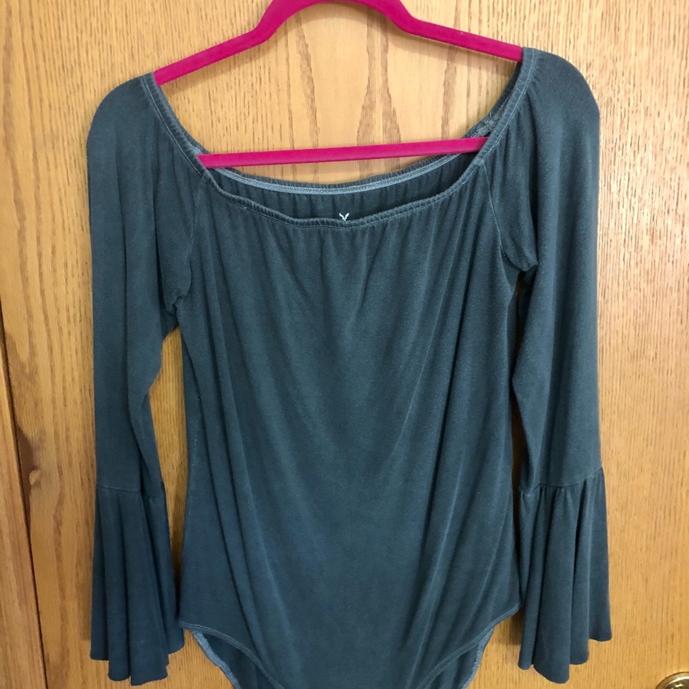 XL AE Off the Shoulder Bodysuit in Grey
